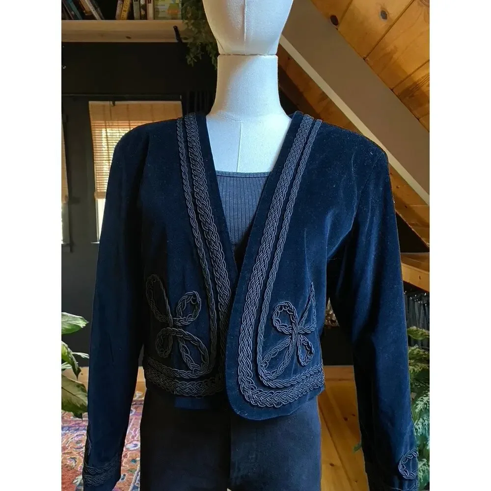 Vintage Jacket Bow Velvet